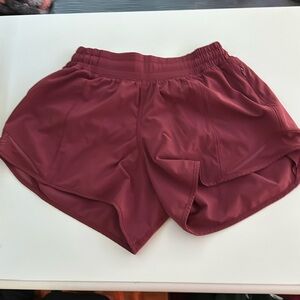 Lululemon Maroon Hotty Hot Shorts